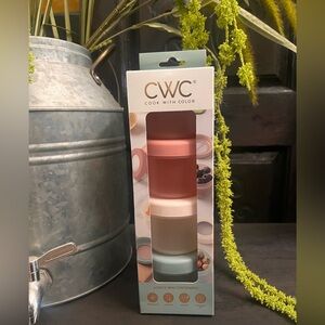 CWC 4-Piece Mini Containers Set - Pink, White, and Blue
